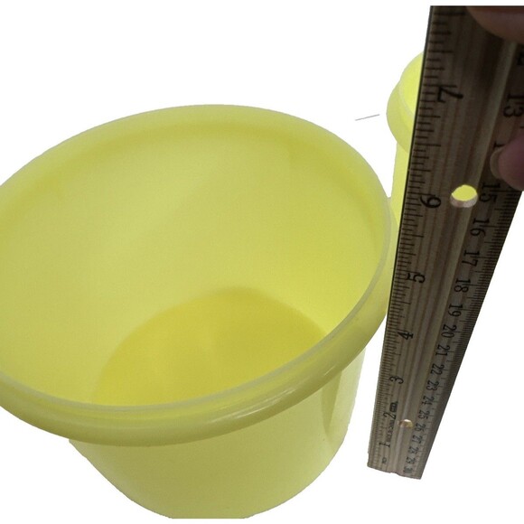 Vintage TUPPERWARE Yellow Storing Containers/ Canister Set #263 &264 With Lids - Picture 10 of 12